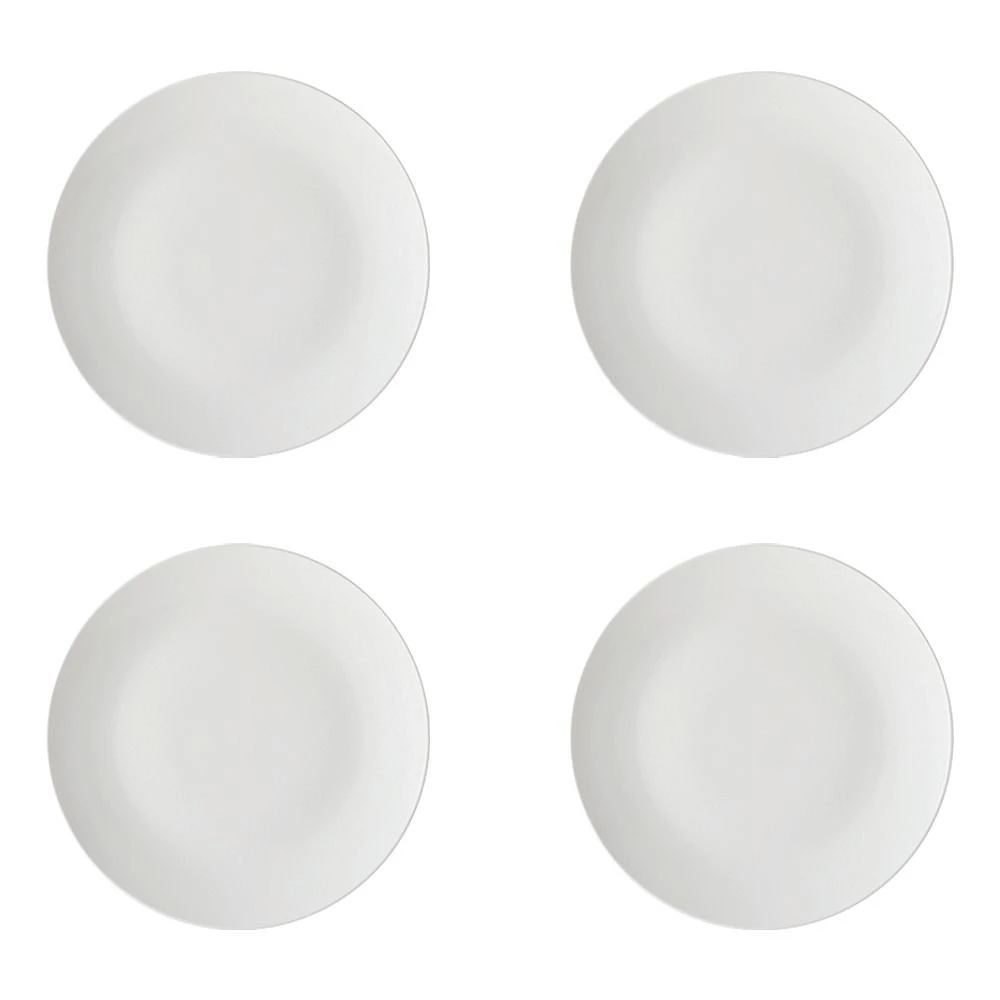 Set of 4 White Basics Coupe Dinner Plates by Maxwell & Williams (27 cm)