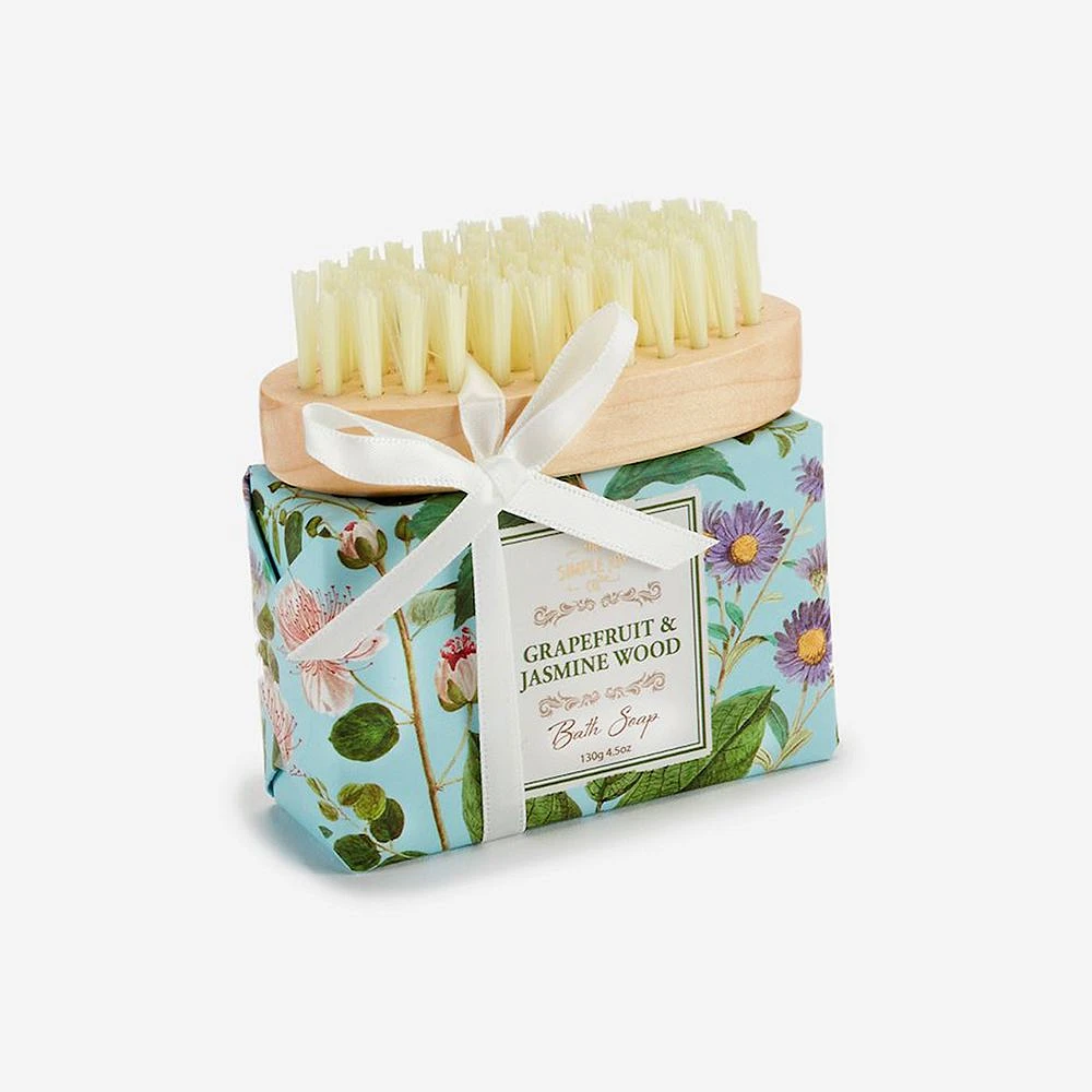 Scented Bath Soap & Nail Brush Gift Set, Set of 2 - Assorted