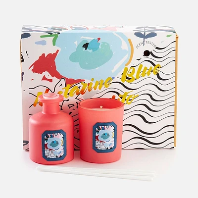 Reed Diffuser & Candle Gift Set - Nectarine Blue Mojito