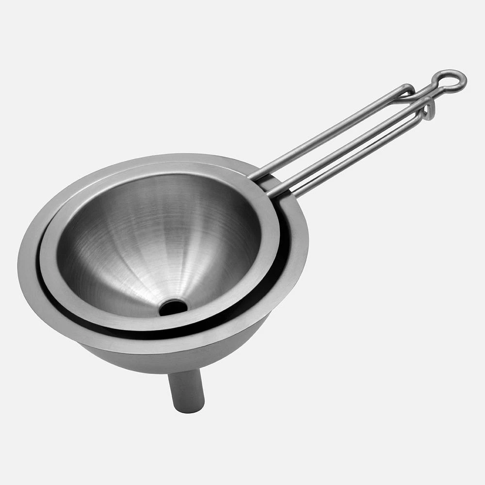 Gourmet Set of 2 Funnels in Stainless Steel