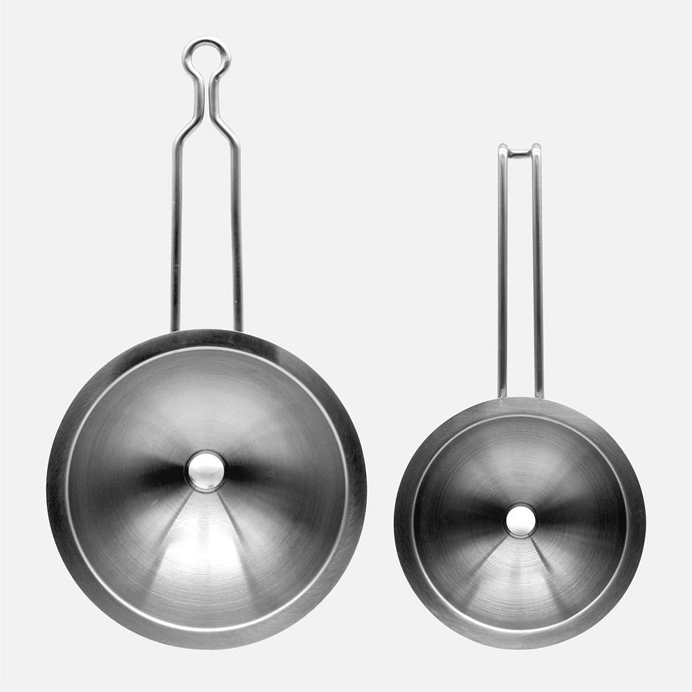 Gourmet Set of 2 Funnels in Stainless Steel