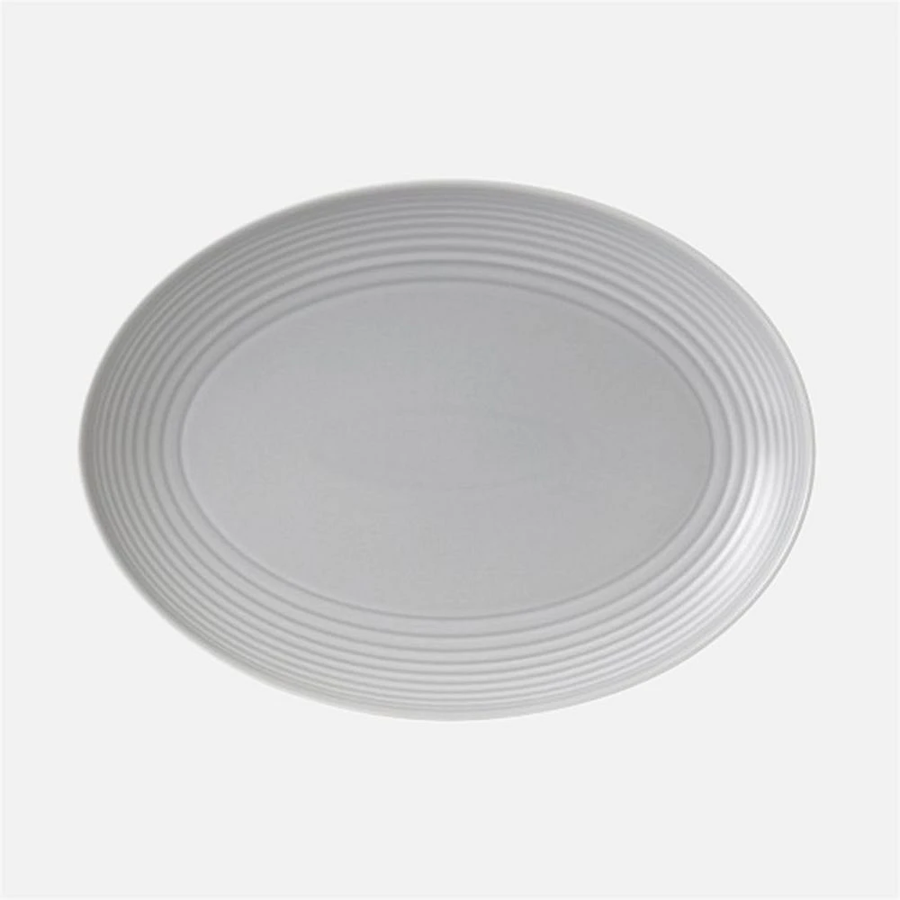 Plateau ovale gris pâle Gordon Ramsay collection « Maze » 