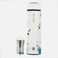 Grosche White Marble Chicago Stainless Steel Tea and Water Infuser Bottle