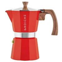 Grosche Milano Red Stovetop Espresso Maker - 6 cup