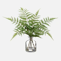 Forest Fern In Glass Vase - 14"