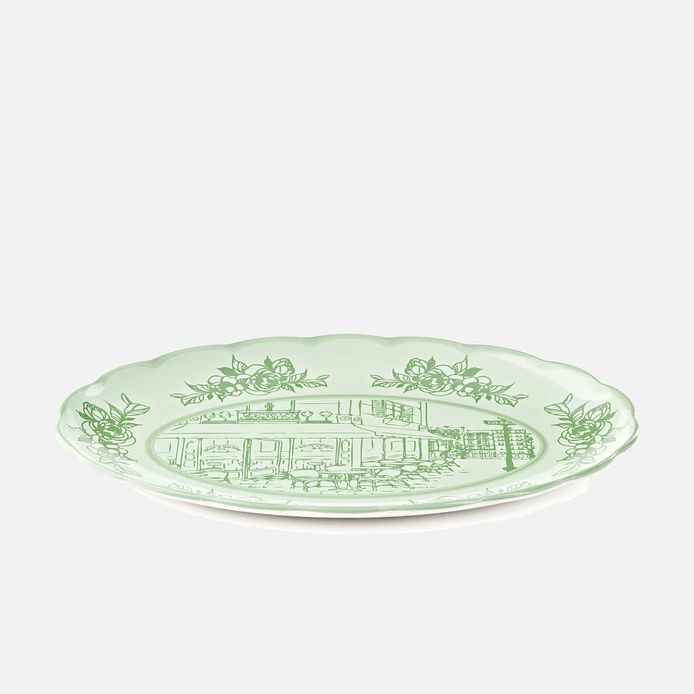 Josephine Grand plat ovale - Vert