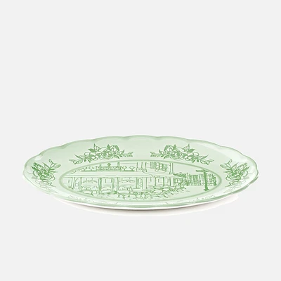 Josephine Grand plat ovale - Vert