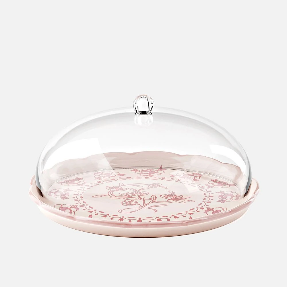 Josephine Cake Serving with Dome - Dusty Pink