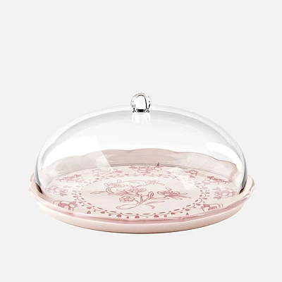 Josephine Cake Serving with Dome - Dusty Pink