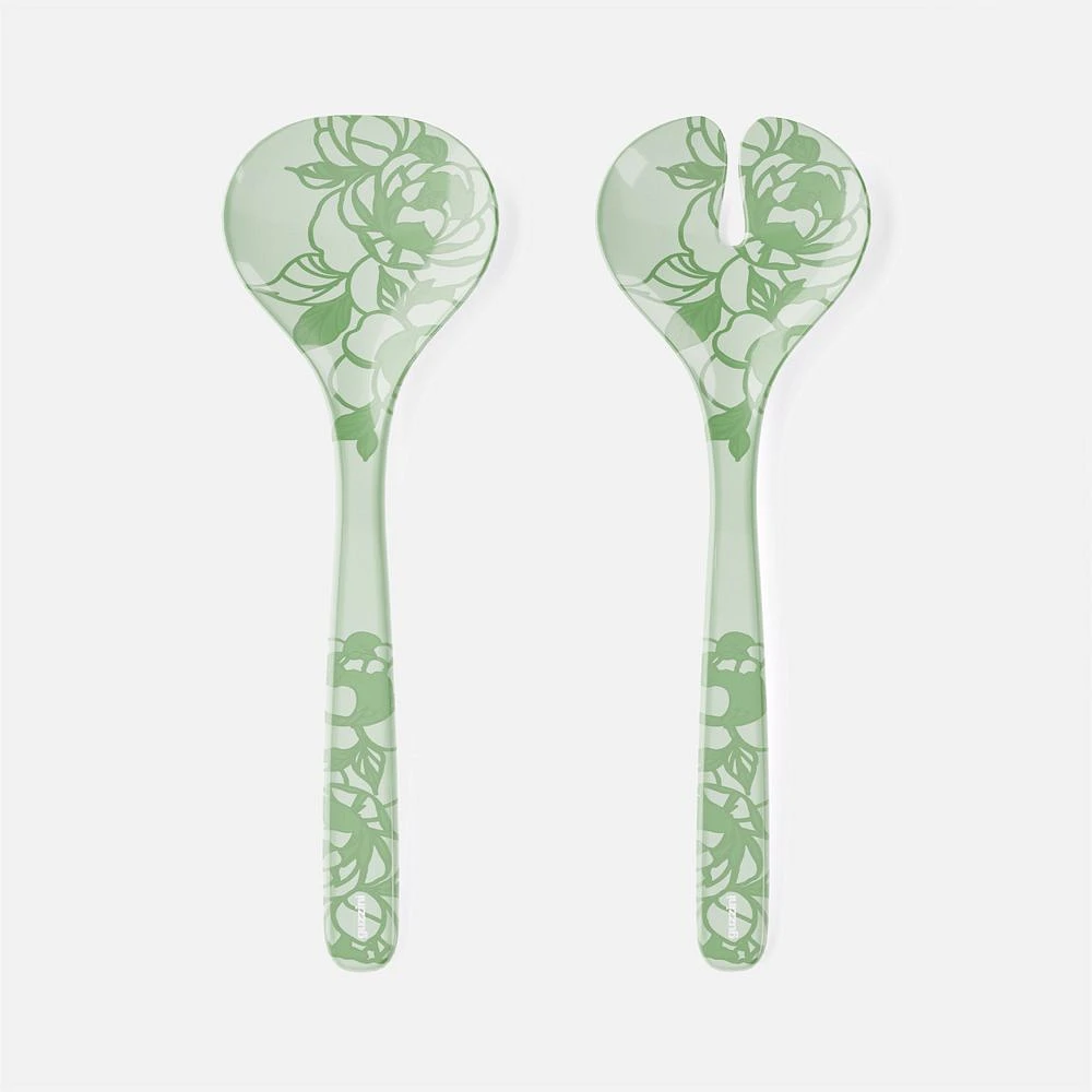 Josephine Salad Servers, 2 Pieces - Green
