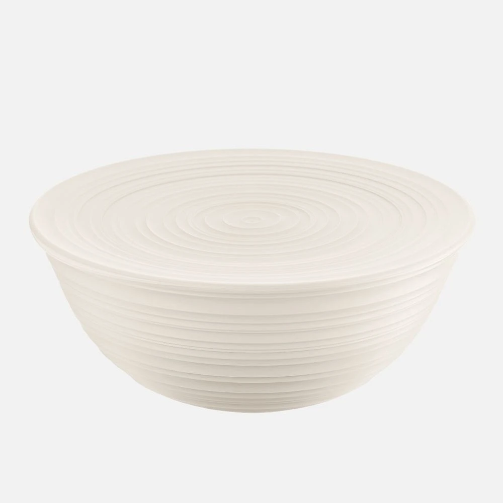 Grand bol avec couvercle « Tierra » par Guzzini - Blanc 30cm