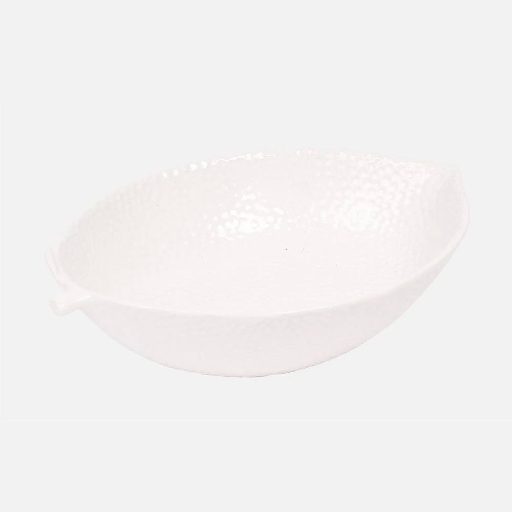 Lemon-shaped Ceramic Serving Bowl