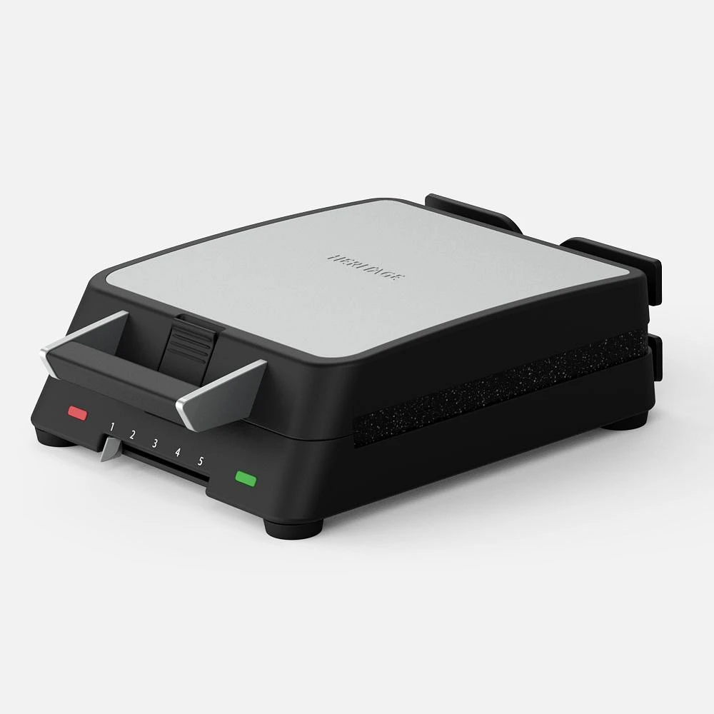 Heritage The Rock Electric Non-Stick Belgian Waffle Maker, 4 plates