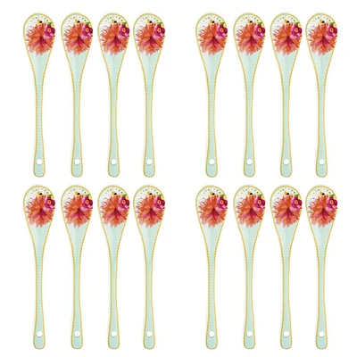 Set of 4 Sky Dahlia Teaspoons by Maxwell & Williams