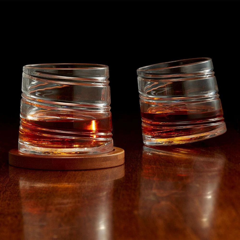 Verres et sous-verres Pirouette Spirale & Wood Brilliant