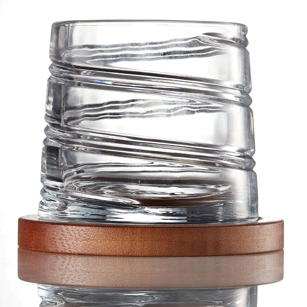 Verres et sous-verres Pirouette Spirale & Wood Brilliant