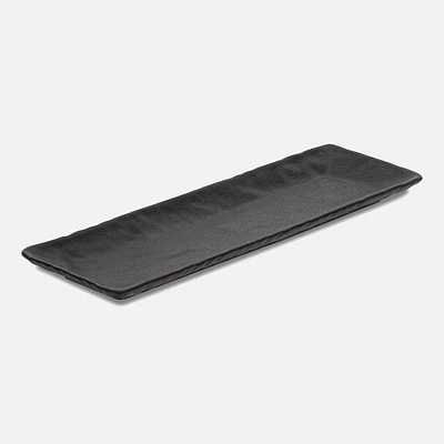 Japandi Plat rectangle, 33 cm - Noir