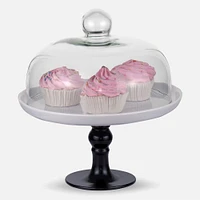 Black Pedestal Cake Stand & Dome by Brilliant