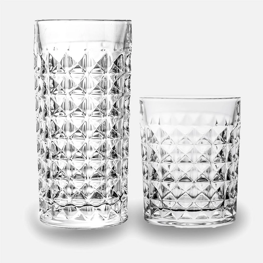 Diamant Verre à whisky, ensemble de 4 - 250 ml 