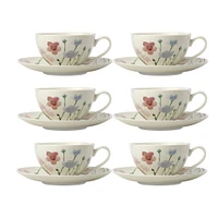 Set of 6 Wildwood Cups & Saucers by Maxwell & Williams ( ml