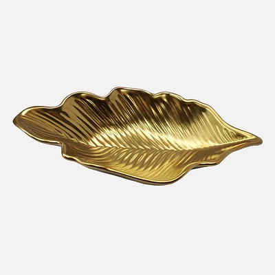 Gold Deep Leaf Plate - 8.5"