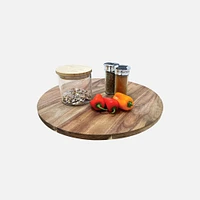 JS GOURMET Acacia Wood Rotating Tray 