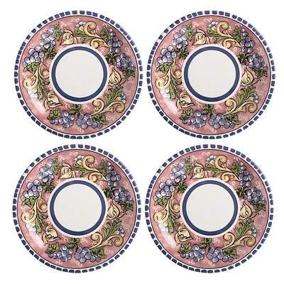 Ensemble de 6 assiettes avec raisins « Salerno » par Maxwell & Williams (26,5 cm)