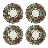 Set of 4 Salerno Pomegranate Plates by Maxwell & Williams (26.5 cm)