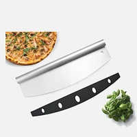 JS GOURMET Stainless Steel Pizza Cutter & Slicer Rocker