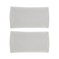 Set of 2 Diamond Rectangular Small Platter by Maxwell & Williams