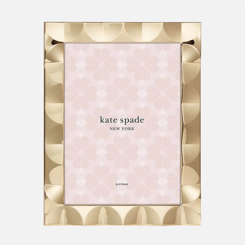 Cadre photo Kate Spade « South Street » festonné et or - 8 po x 10 po