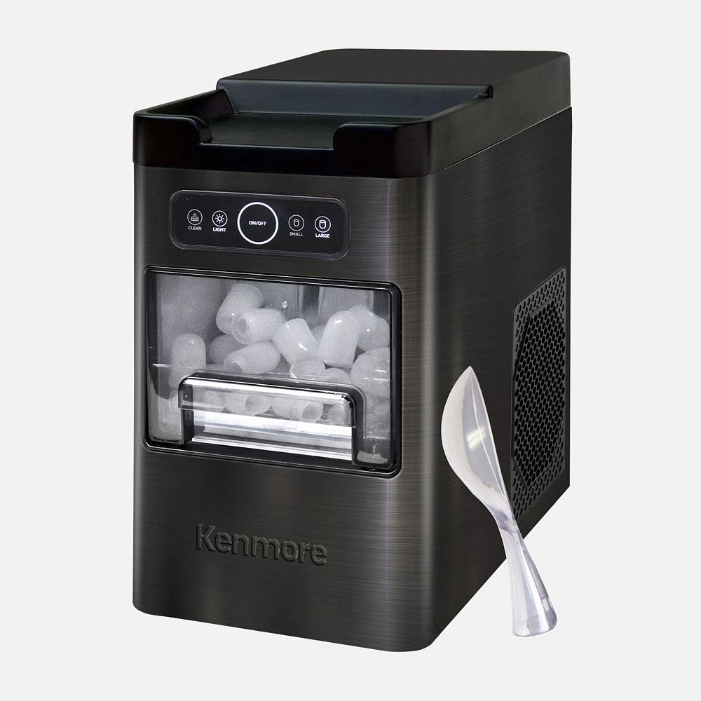 Kenmore Touch Screen Portable Stainless Steel Ice Maker - Black 