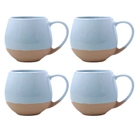 Set of 4 Eclipse Blue Mugs by Maxwell & Williams (450 ml)