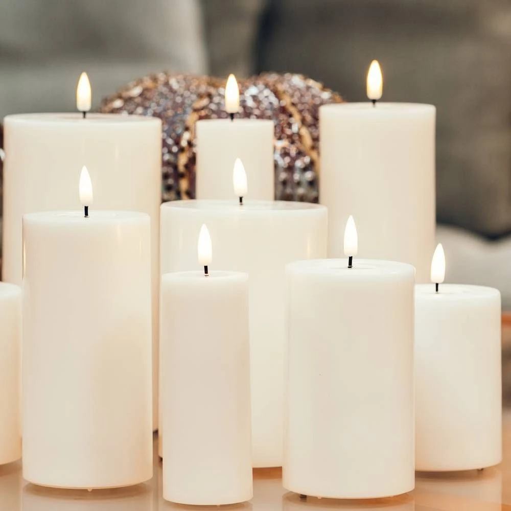 Deluxe Indoor LED Candle - 3x6", White