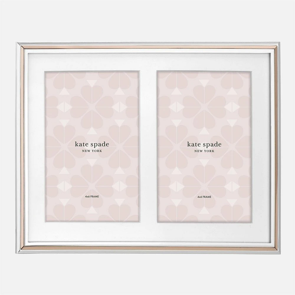 Cadre à photo double invitation « Rosy Glow » par Kate Spade