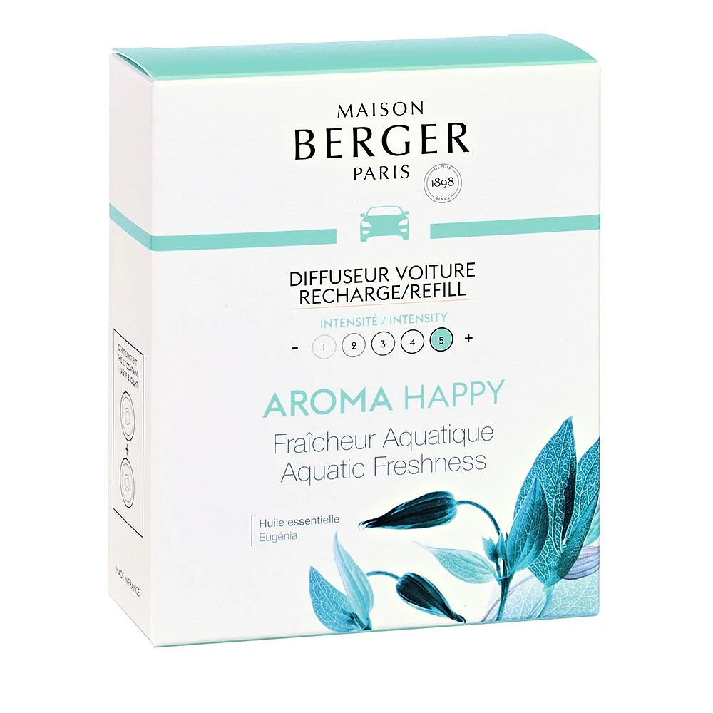 Recharge diffuseur pour voiture Aroma Happy par Maison Berger Paris