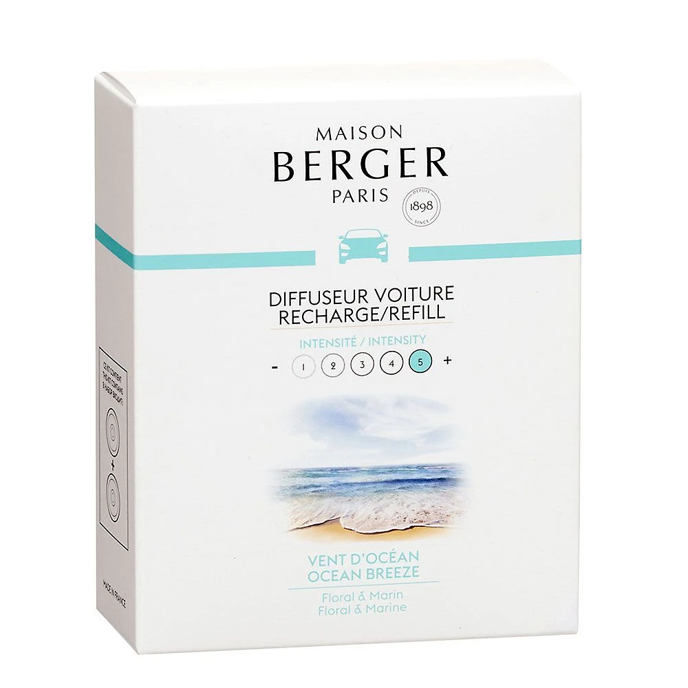 Set of 2 Ocean Breeze Car Diffuser Refills by Maison Berger