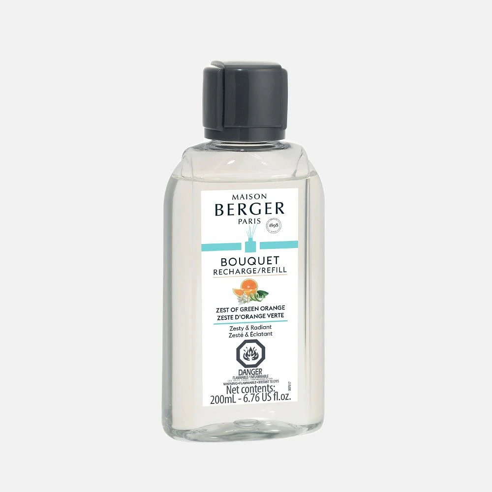 Recharge pour bouquet parfumé « Zeste d'orange verte » par Maison Berger Paris – 200 ml