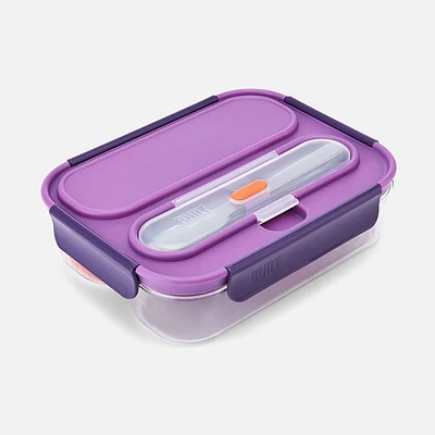 2 Compartment Bento Box - Mulberry/Orange