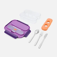 2 Compartment Bento Box - Mulberry/Orange