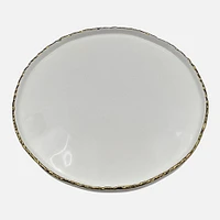 High Rim Plate With Gold Rim - 11.5" 