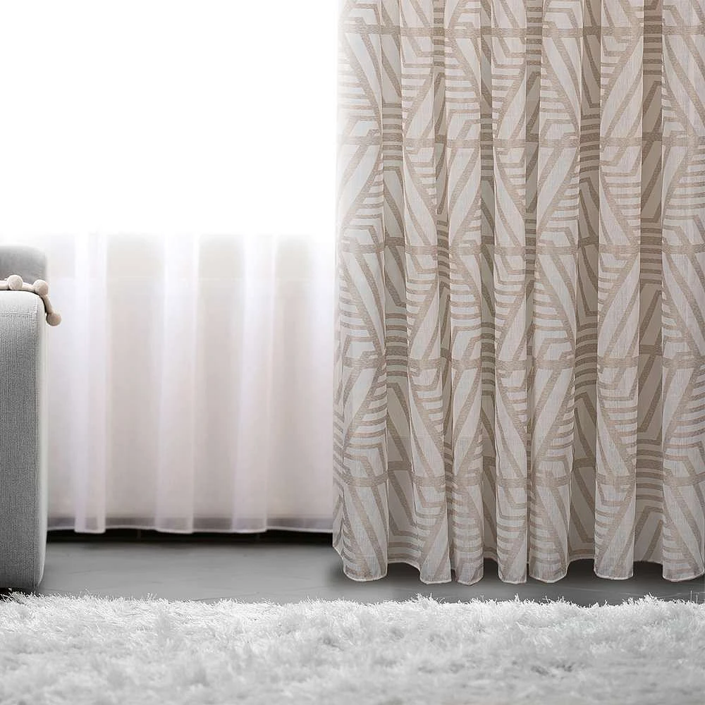 Ligure Semi-Sheer Jacquard Grommet Curtain