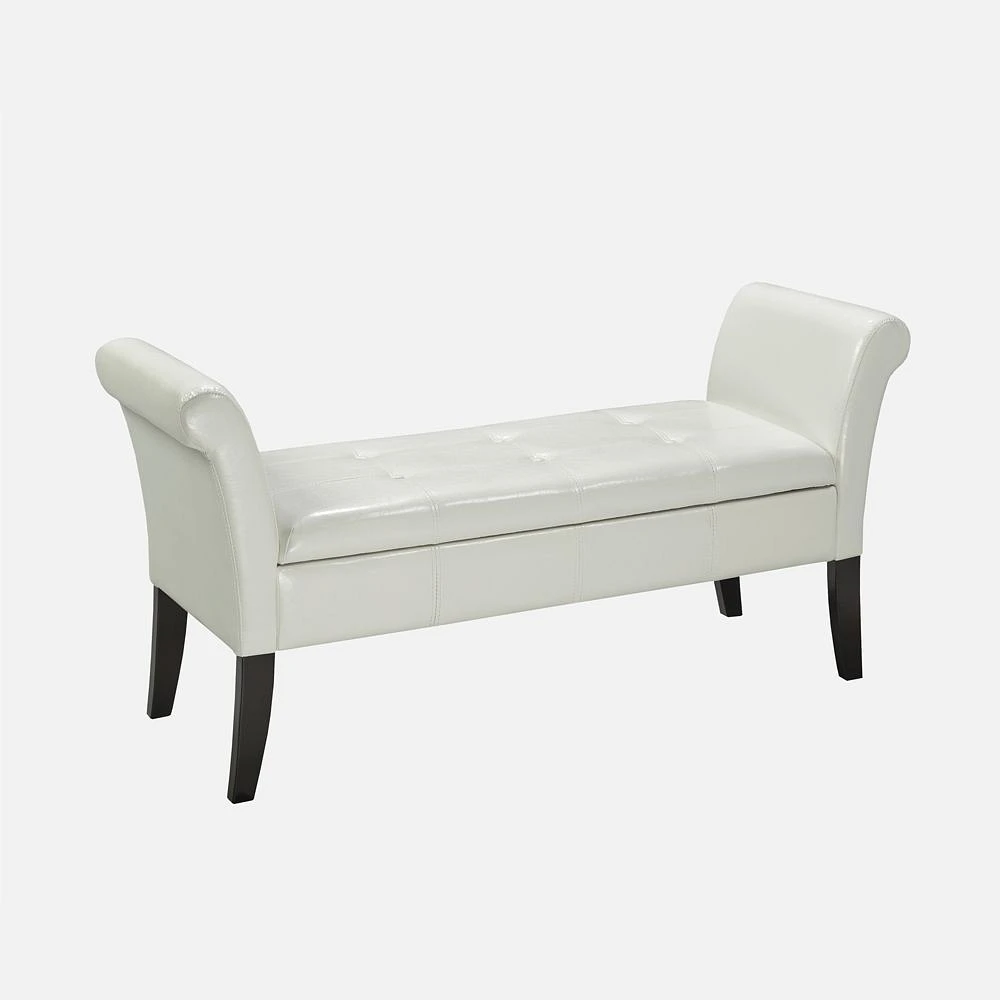 LOUISE Fancy Accent Bench - White