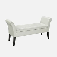 LOUISE Fancy Accent Bench - White