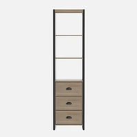 Luella Tall Cabinet - Natural and Black 65"