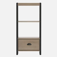 Luella Tall Cabinet - Natural and Black 35"