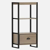 Luella Tall Cabinet - Natural and Black 35"