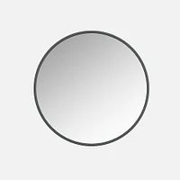 Luna Round Metal Mirror Black - 24'' x 24''