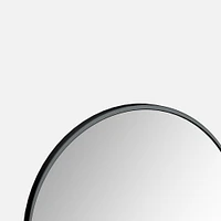 Luna Round Metal Mirror Black - 24'' x 24''