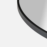 Miroir rond en metal Luna noir